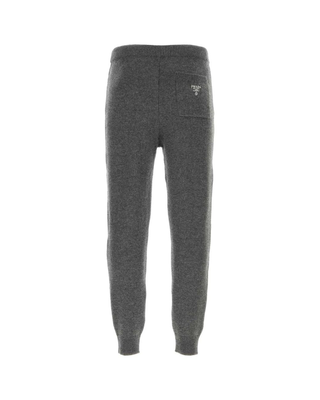 Prada Gray Dark Cashmere Joggers for men