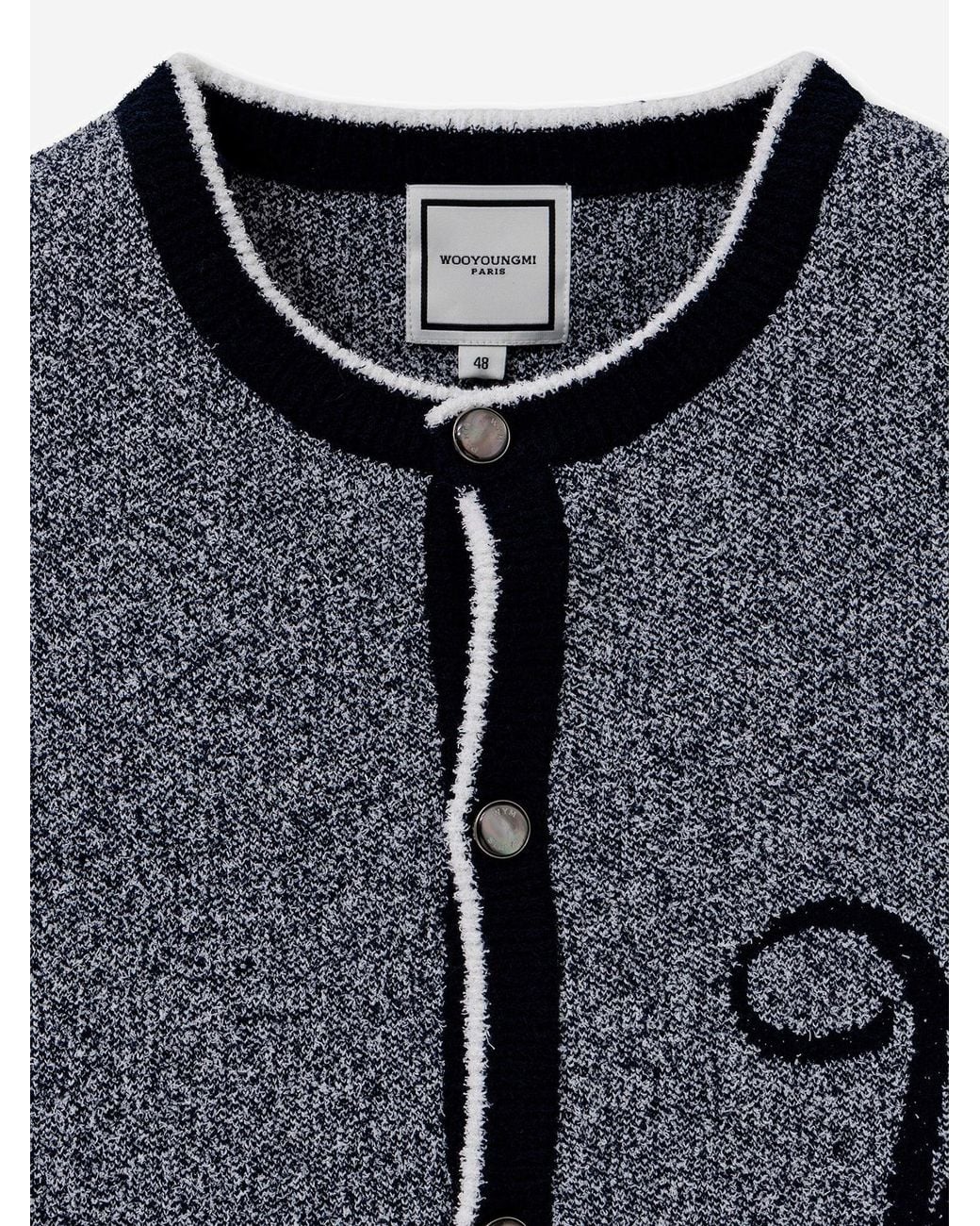 Wooyoungmi Gray Cotton Blend Cardigan for men