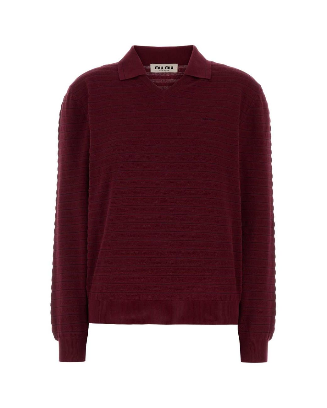 Miu Miu Embroidered Cotton Polo Shirt