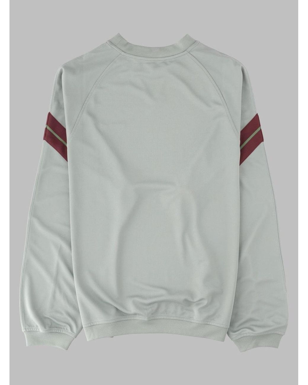 Palm Angels Gray Graphic Stripe Sweatshirt
