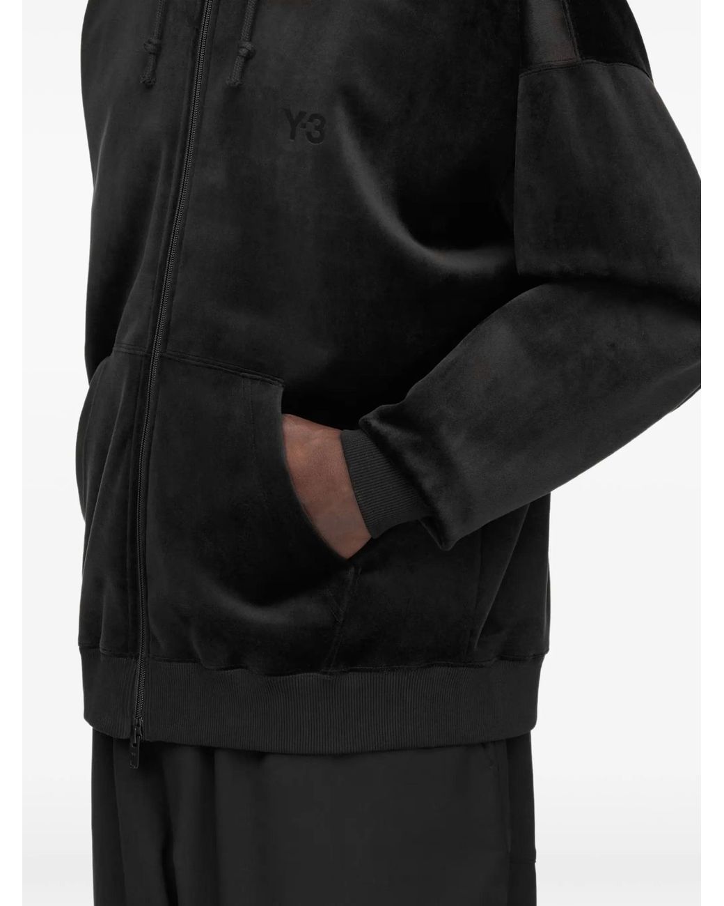 Y-3 Black Velvet Zip Hd
