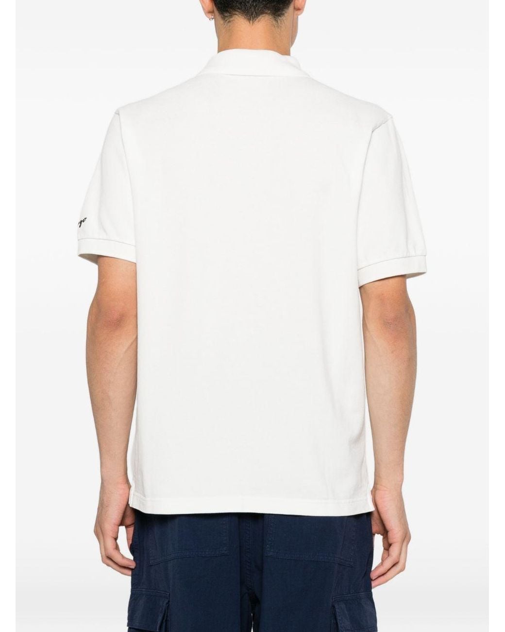 KENZO White Gots Cotton Polo Shirt