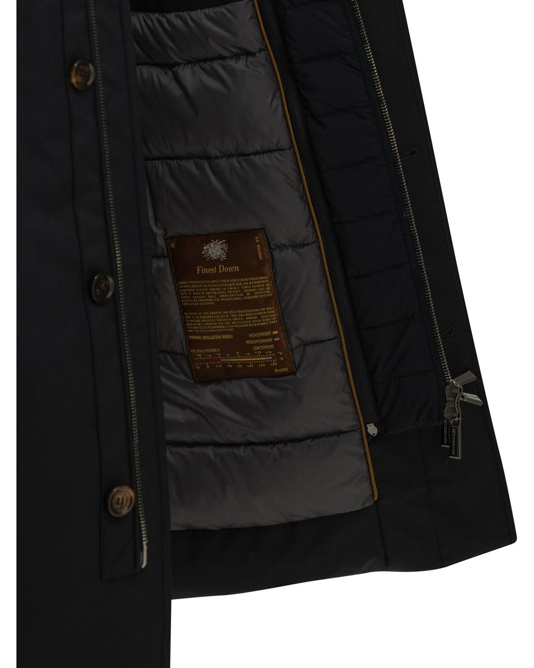 Moorer Black Mougi Long Down Jacket