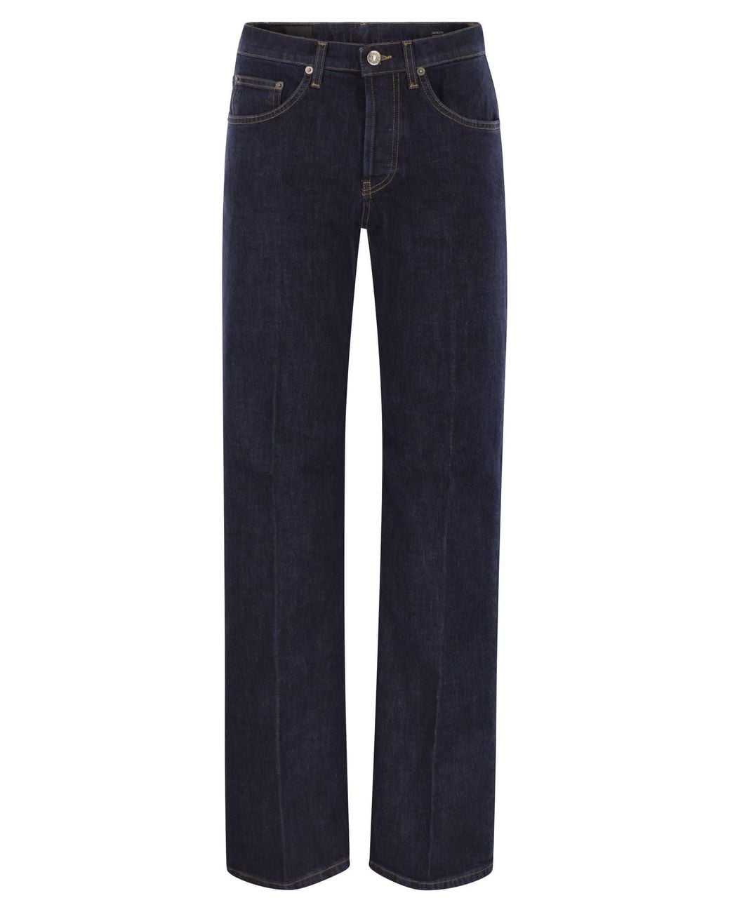 Dondup Blue Jacklyn Wide Leg Stretch Denim Jeans