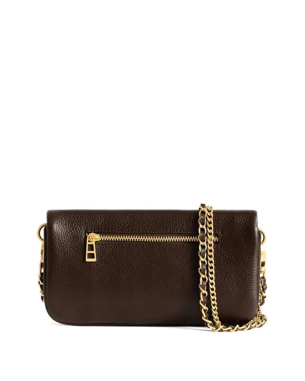 Zadig & Voltaire Brown Rock Nano Grained Leather