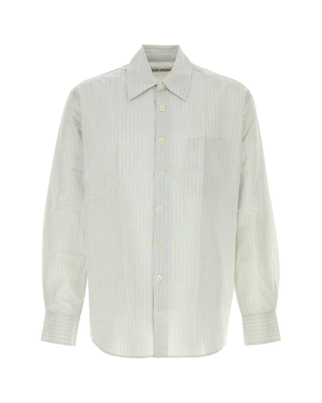Our Legacy White Embroidered Cotton Blend Oversize Shirt for men