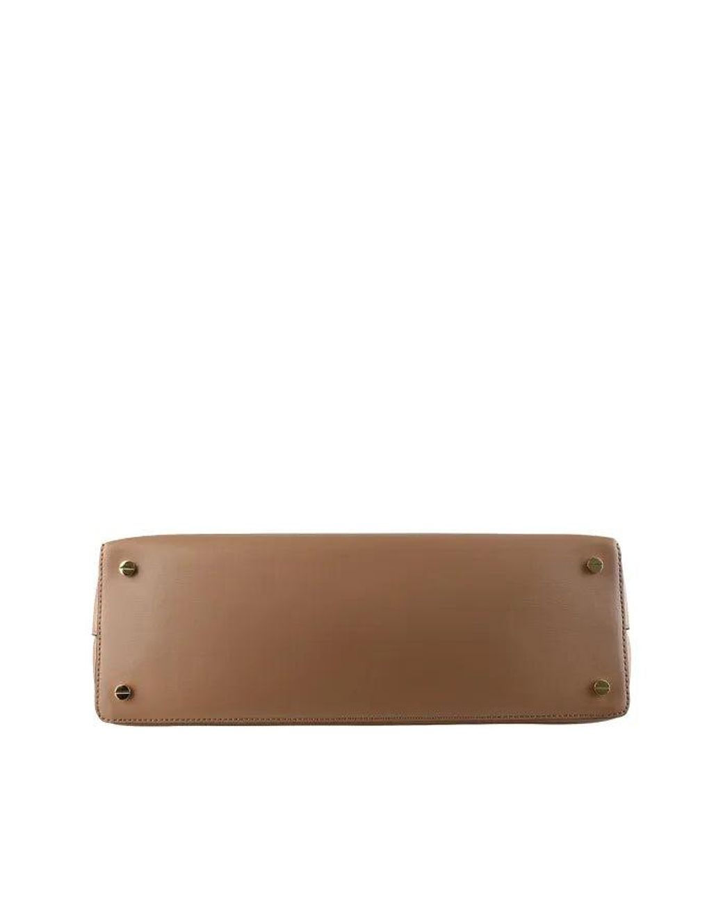 Totême Brown T Lock Leather Top Handle Bag