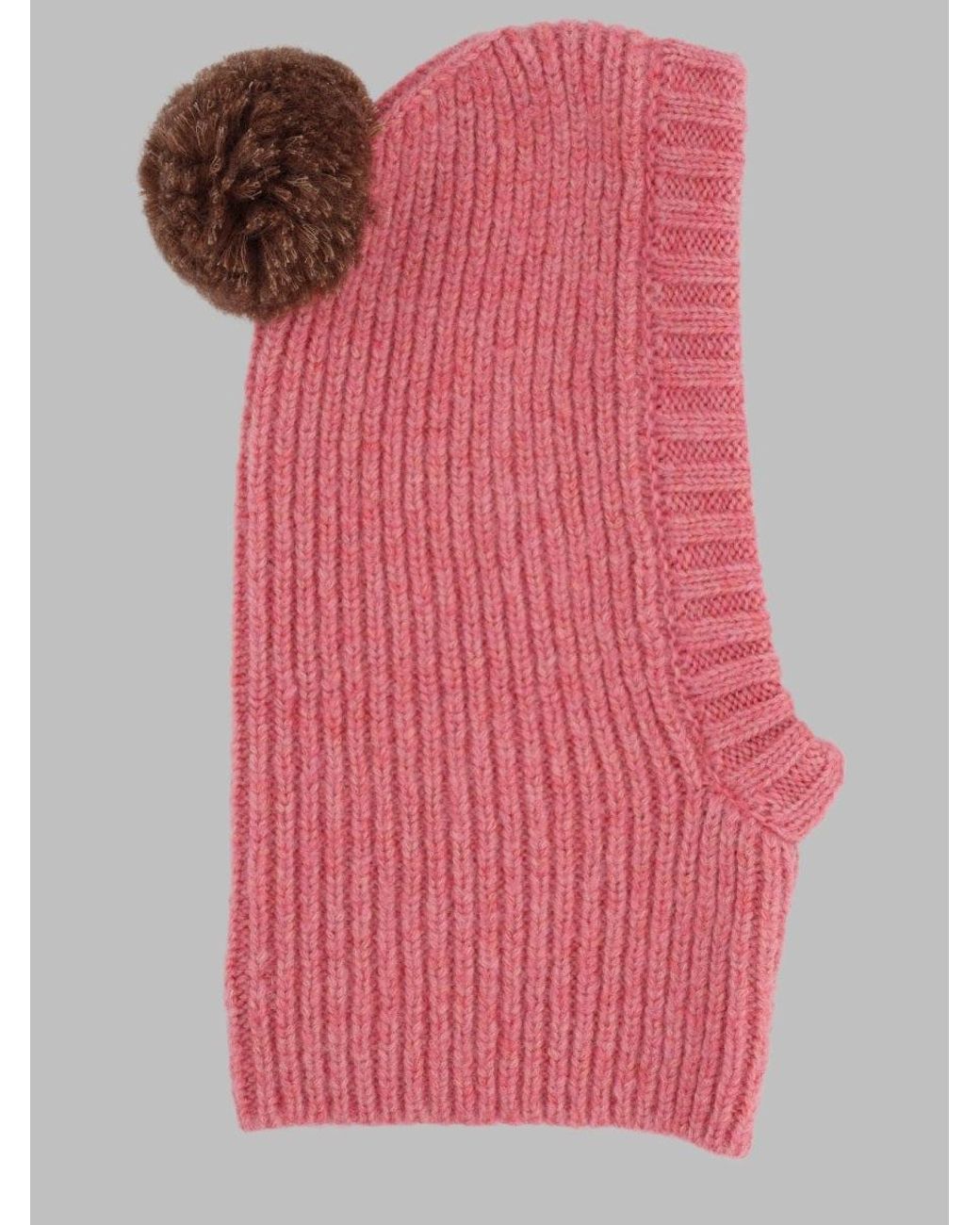 Emile Et Ida Pink Girls' Cozy Wool Hood Snood Hat