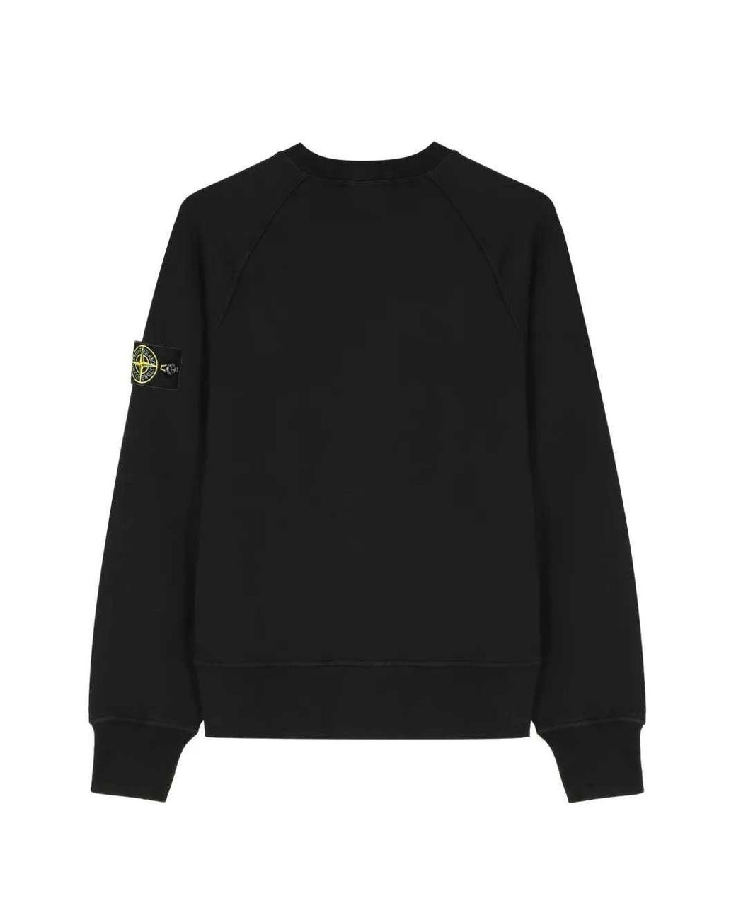 Stone Island White Raglan-Sleeve Sweatshirt for men