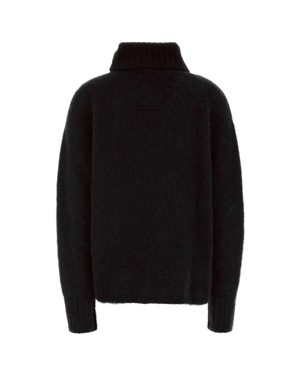 Uma Wang Black Stretch Alpaca Blend Sweater