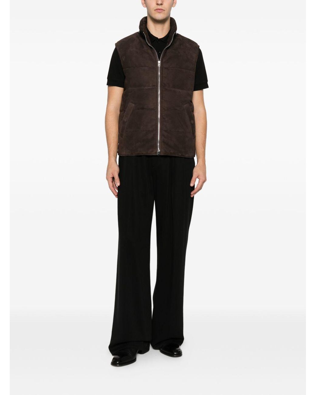 Tom Ford Black Cotton Blend Polo Shirt