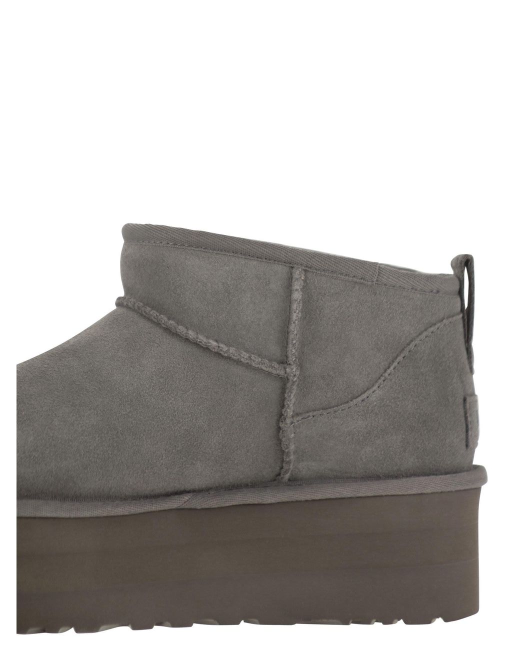 Ugg Gray Classic Ultra Mini Platform