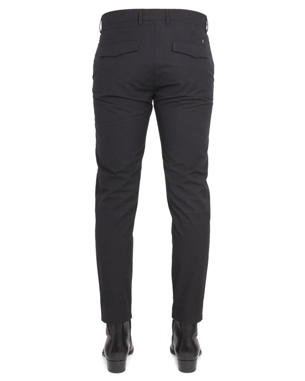 Department 5 Blue Pants With Logo Patch for men