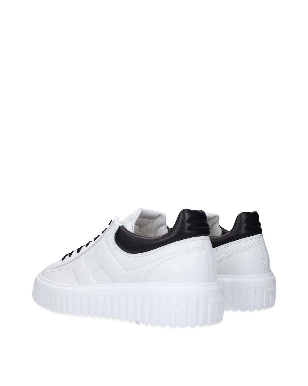 Hogan White Sneakers H Stripes Uomo Pelle Bianco/Nero for men