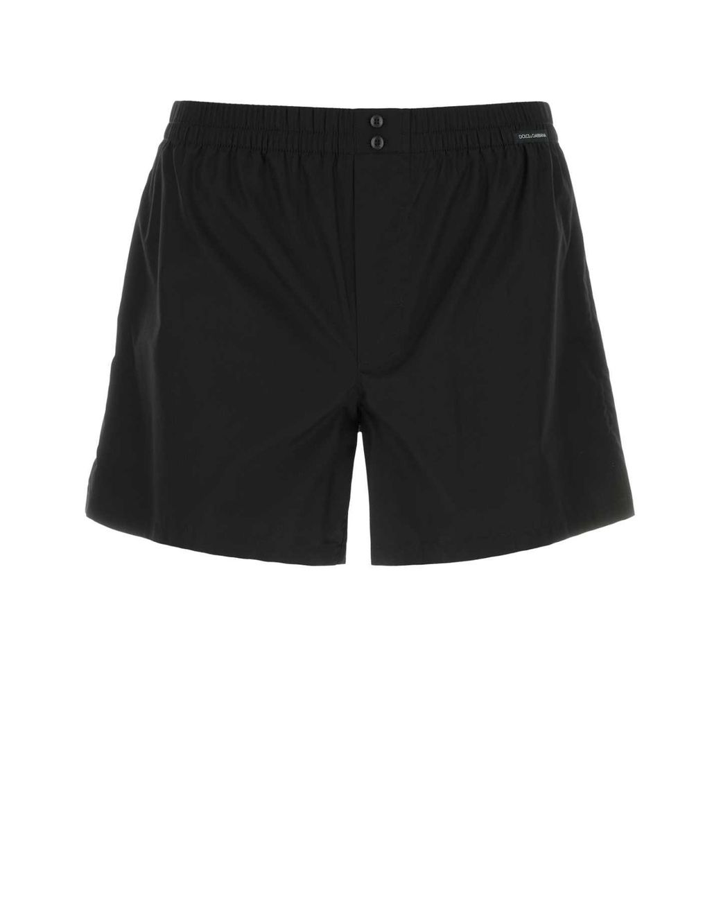 Dolce & Gabbana Black Poplin Boxer