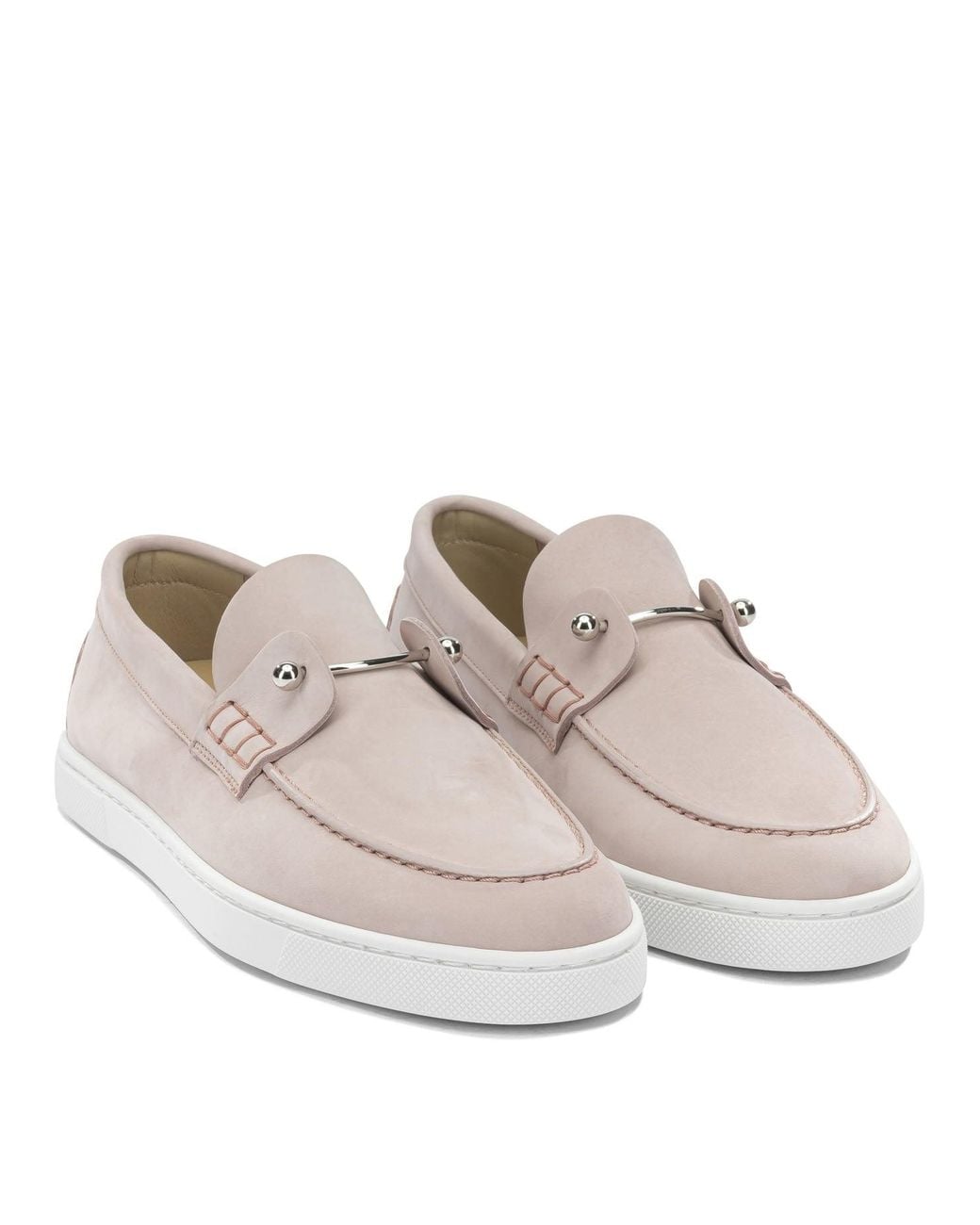 Christian Louboutin White Loafers & Slippers