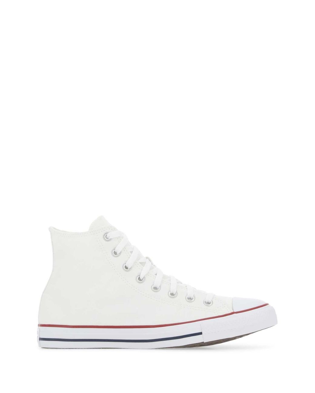 Converse White Canvas Chuck Taylor Hi Sneakers
