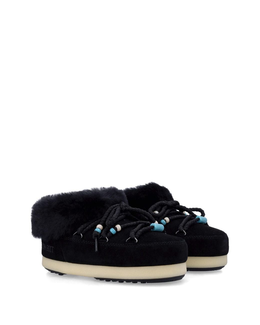 Moon Boot Black Mb Evx Mule Suede Beads