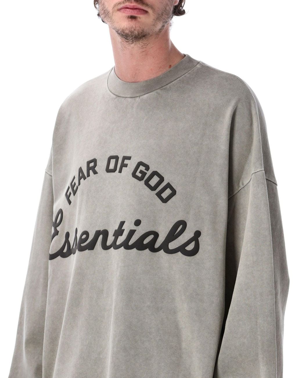 Essentials x Fear Of God Gray T Shirts And Polos