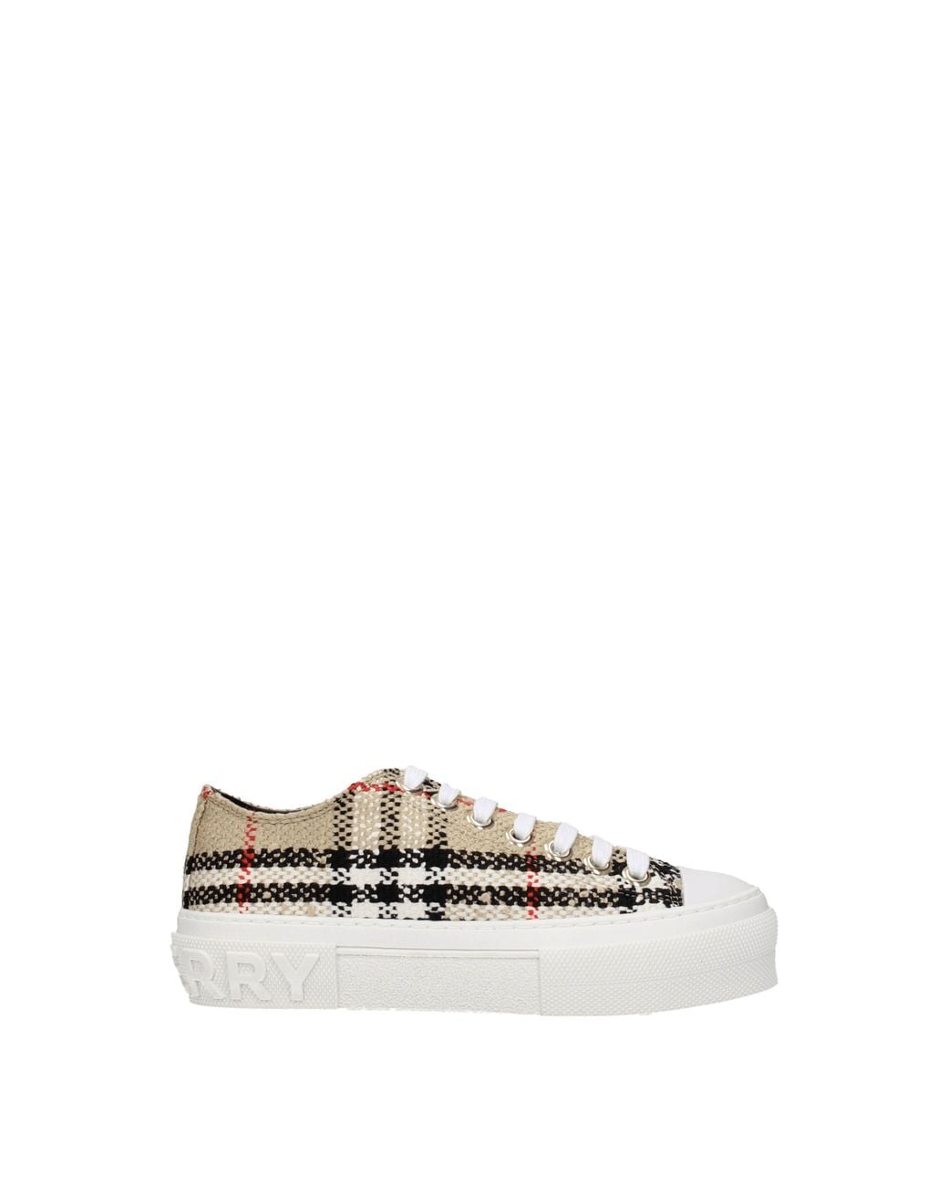 Burberry Multicolor Check Wool Sneaker