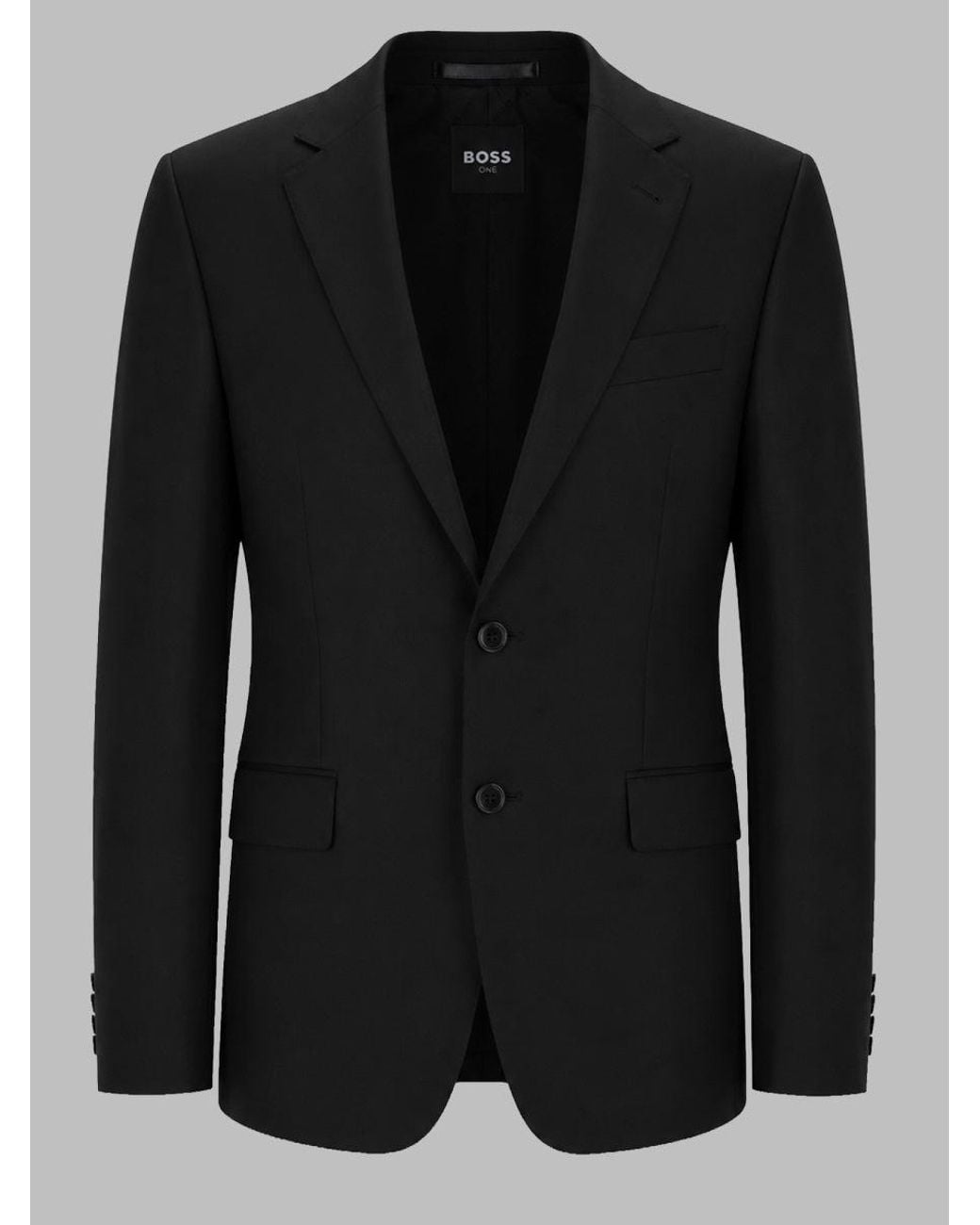 Boss Black Virgin Wool Single-Breasted Blazer