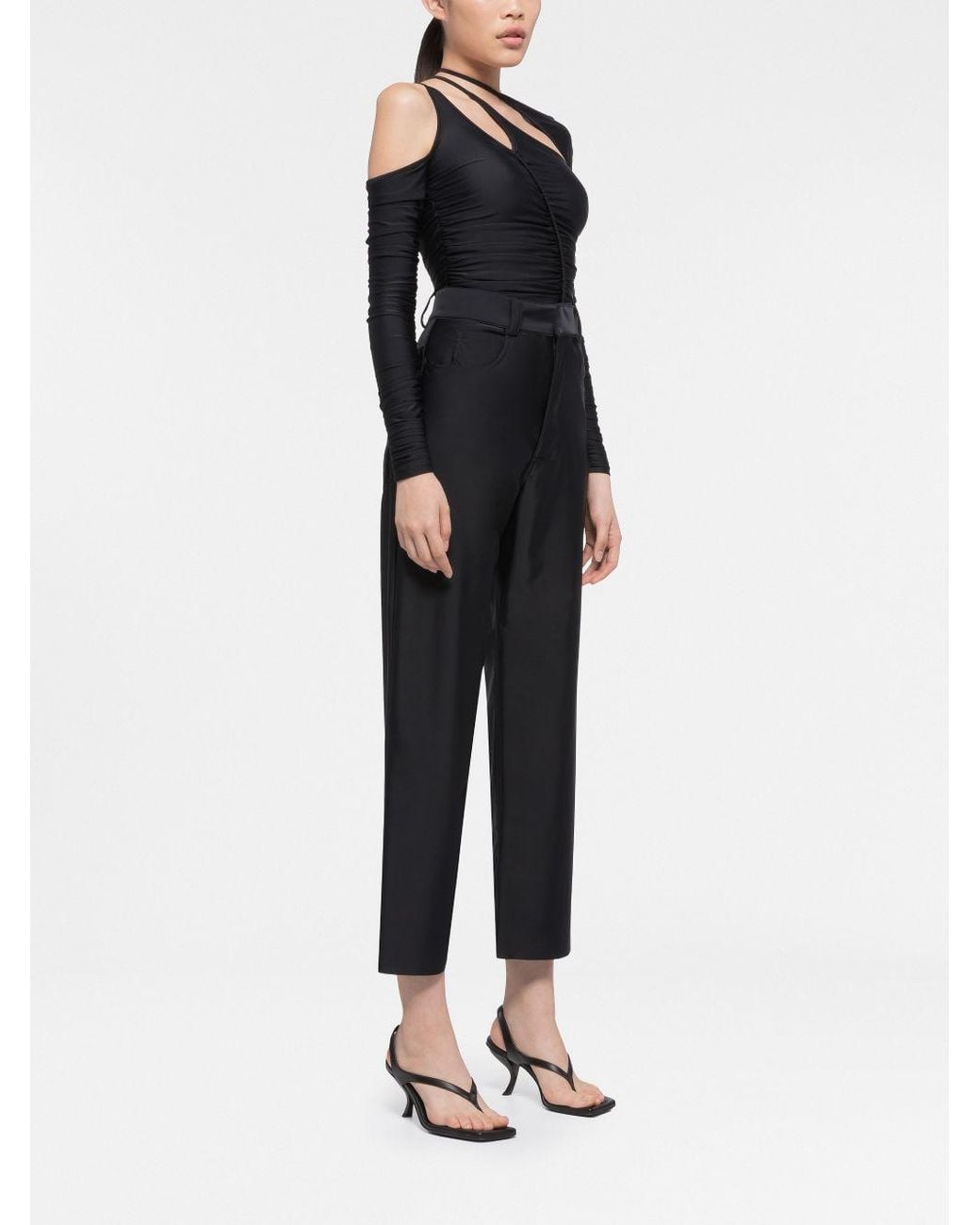Az Factory By Ester Manas Black Cut-out Long Sleeve Top