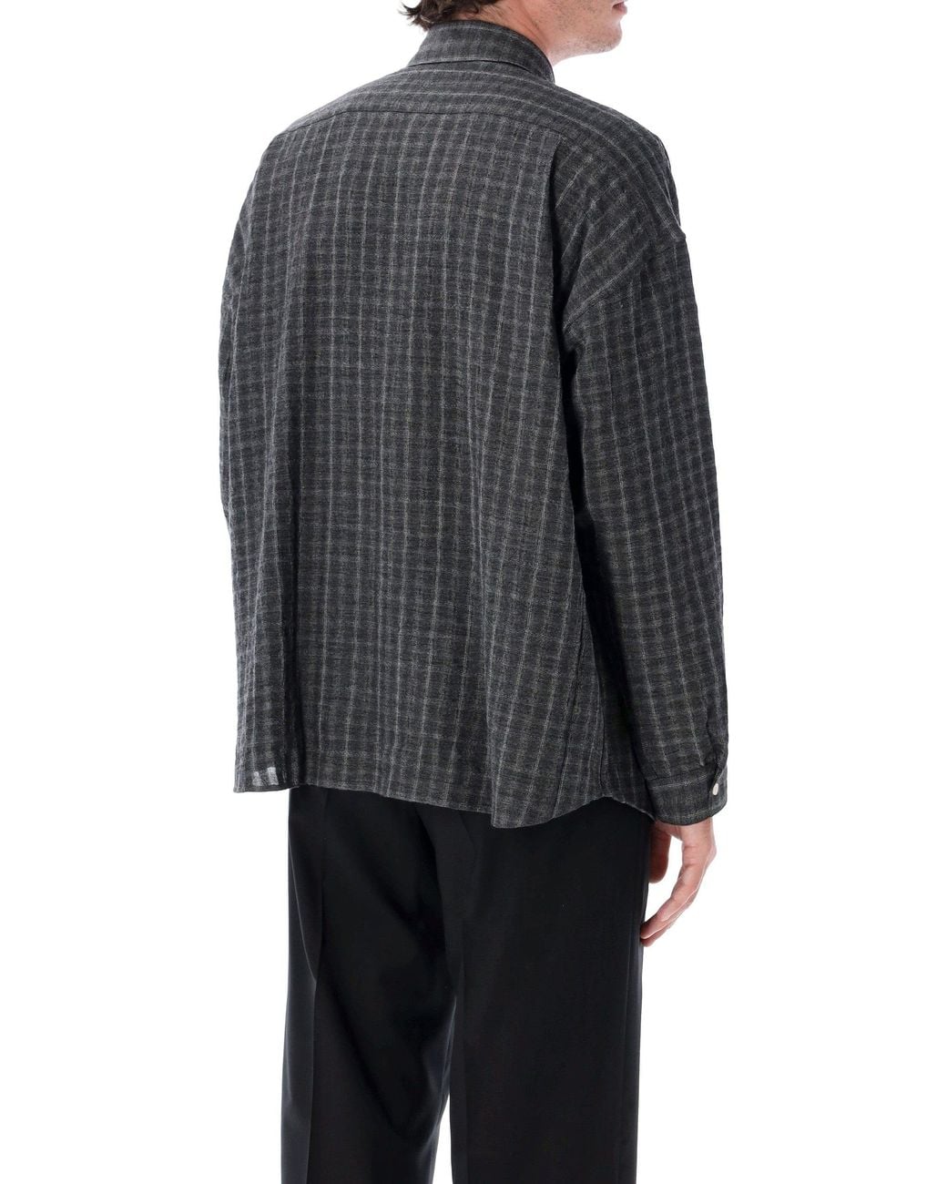 sunflower Gray Plaid Button-Up Shirt for men