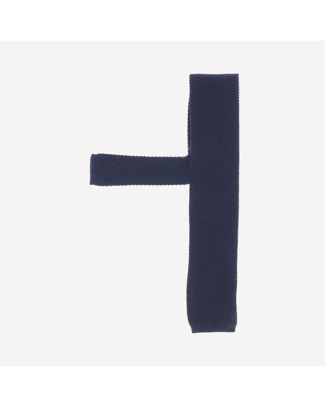 Boss Blue Wool Knitted Tie