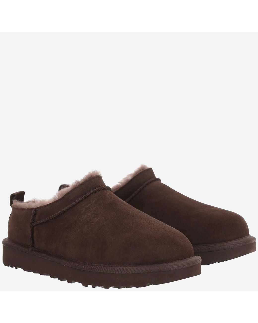Ugg Brown Ankle Boots Classic Micro Suede