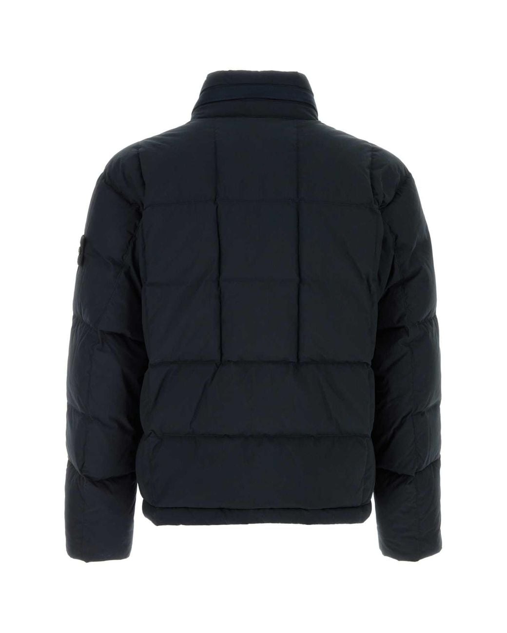 Stone Island Blue Quilted Hooded Jacket for men