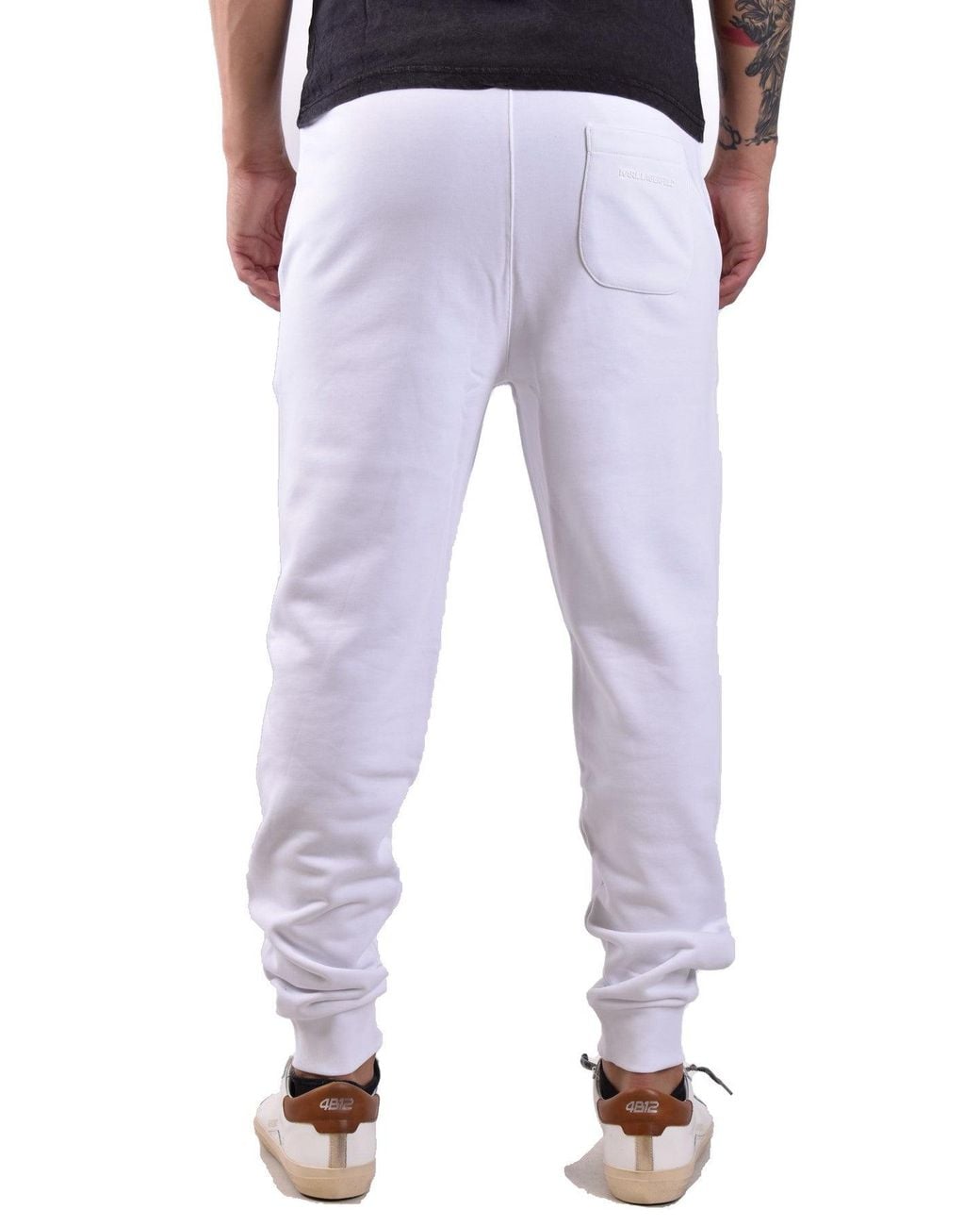 Karl Lagerfeld White Jump Sweats