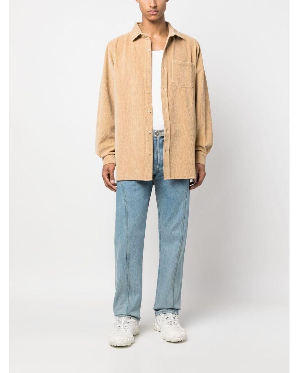 ERL Blue Corduroy Shirt Woven