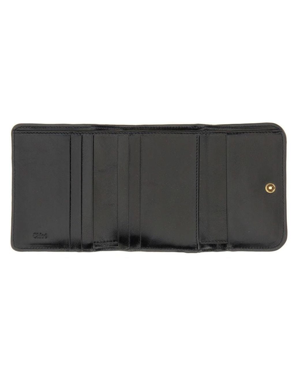 Chloé Black Trifold Wallet C Small