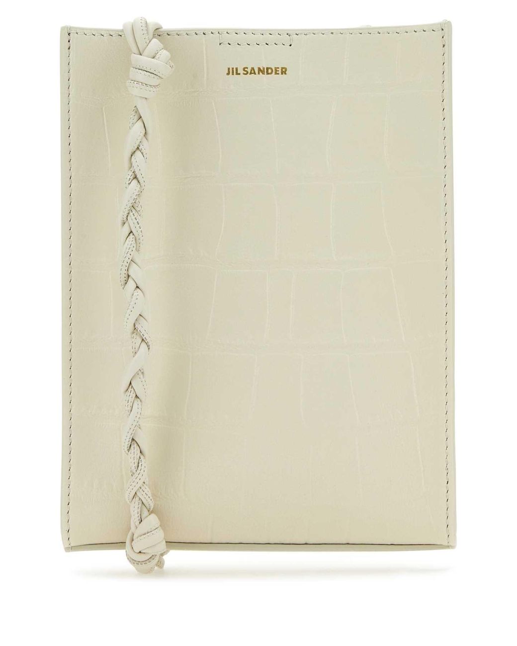 Jil Sander Natural Ivory Leather Shoulder Bag