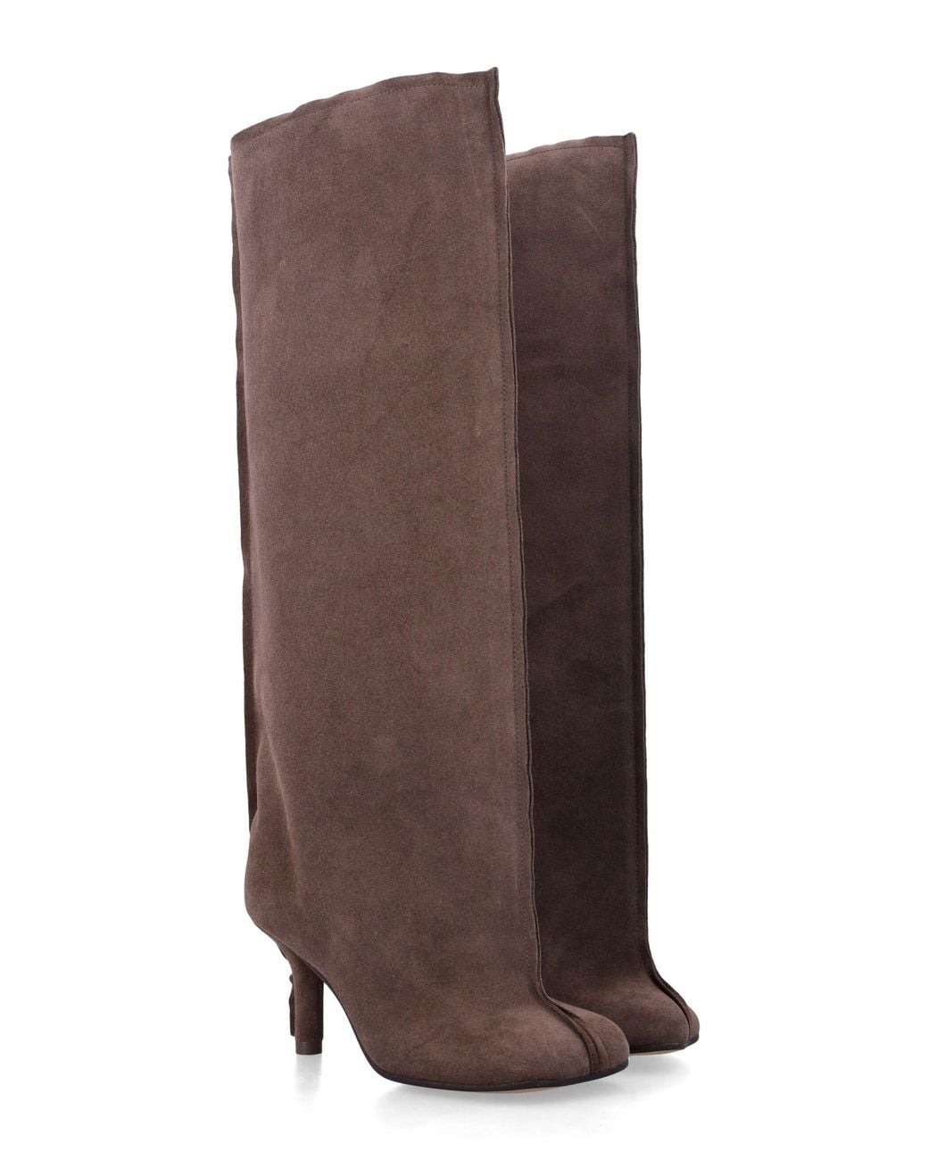 MM6 by Maison Margiela Brown Suede Over-The-Knee Boots