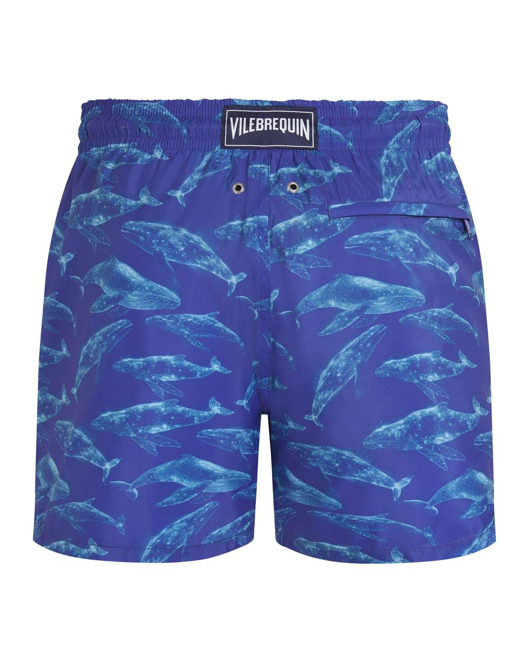 Vilebrequin Blue Recycled Polyamide Swim Shorts With Whale Print for men