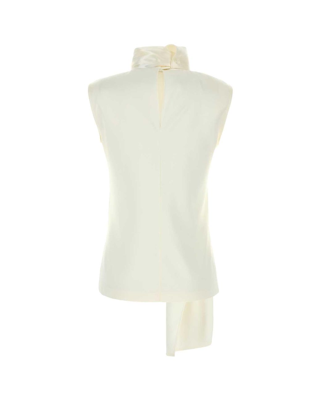 Bottega Veneta White Silk Satin Top