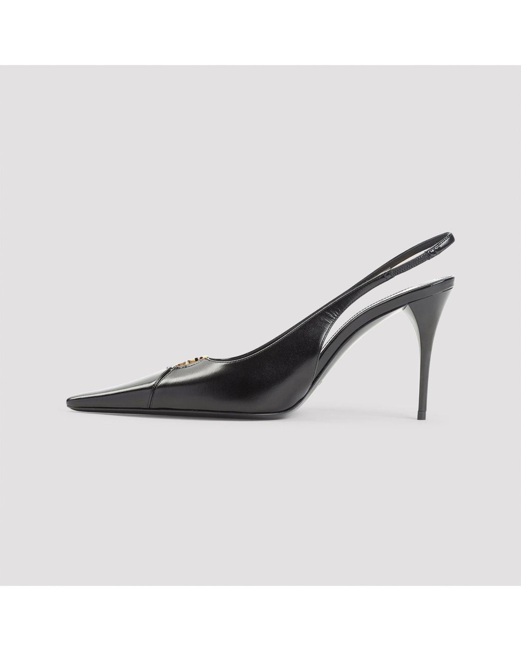 Saint Laurent Black Babylone Slingback Pumps