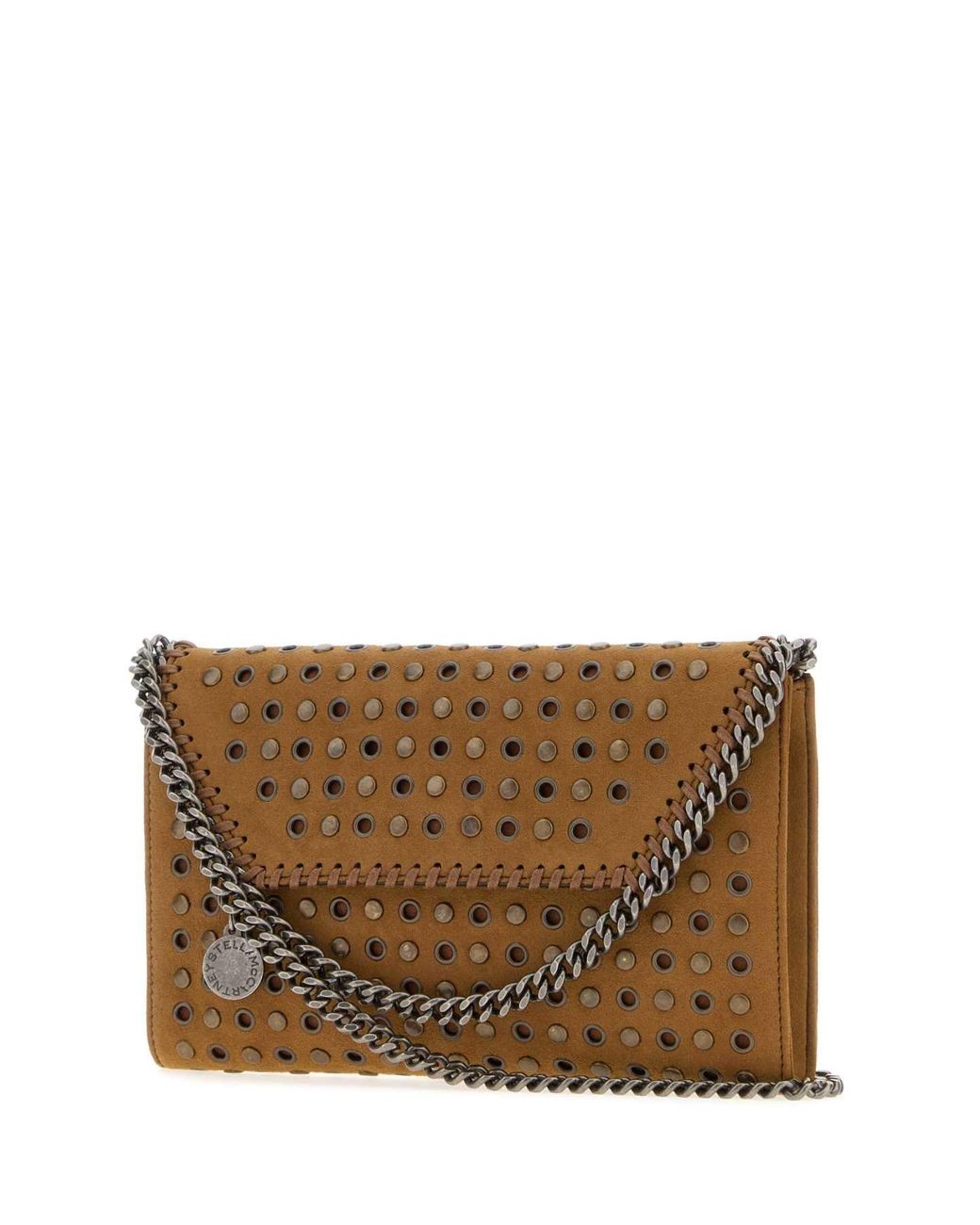 Stella McCartney Brown Camel Alter Suede Falabella Crossbody Bag
