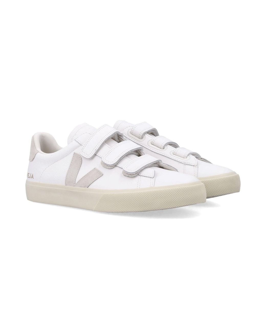 Veja White Recife Leather And Natural Sneakers