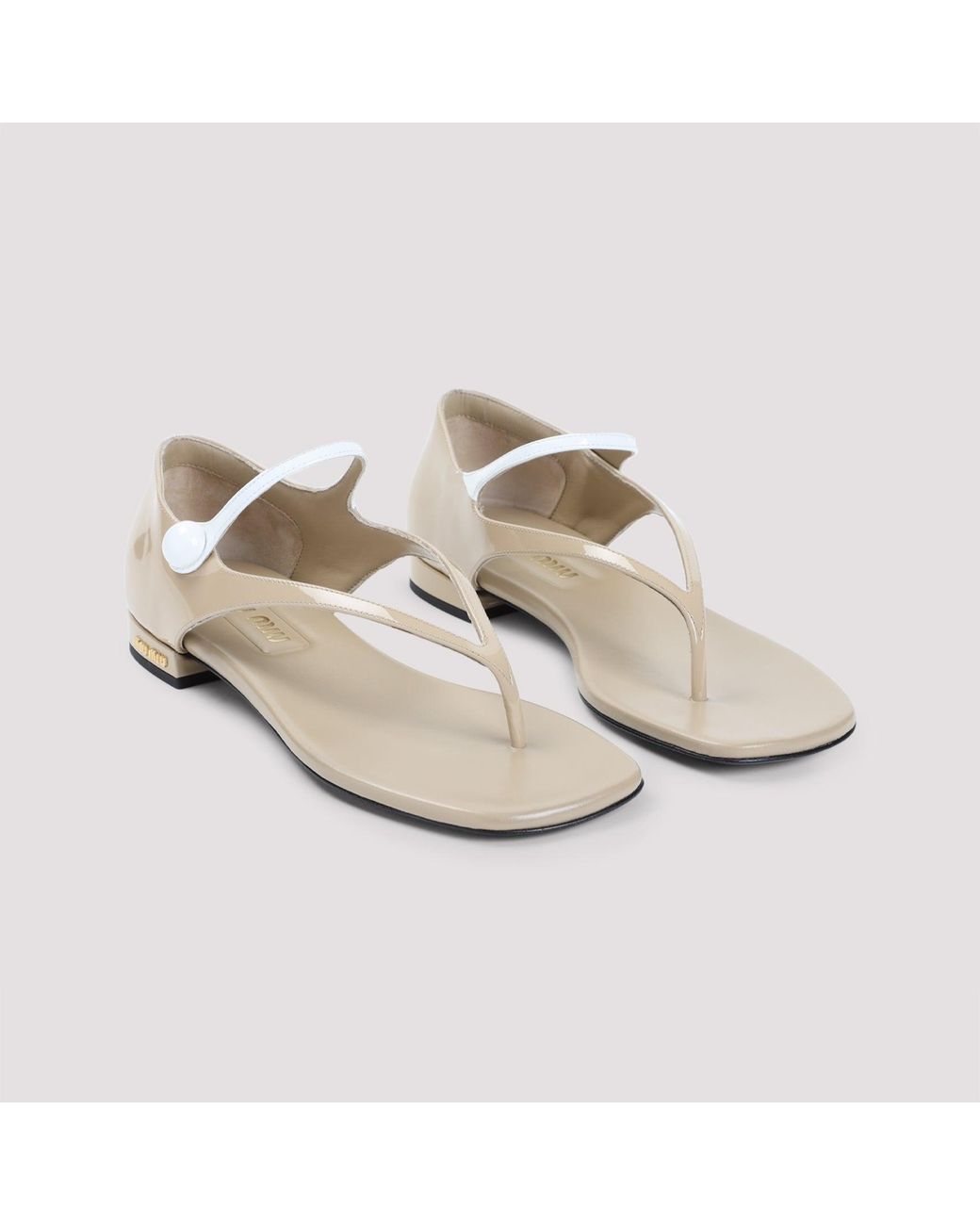Miu Miu Natural Calf Leather Sandals