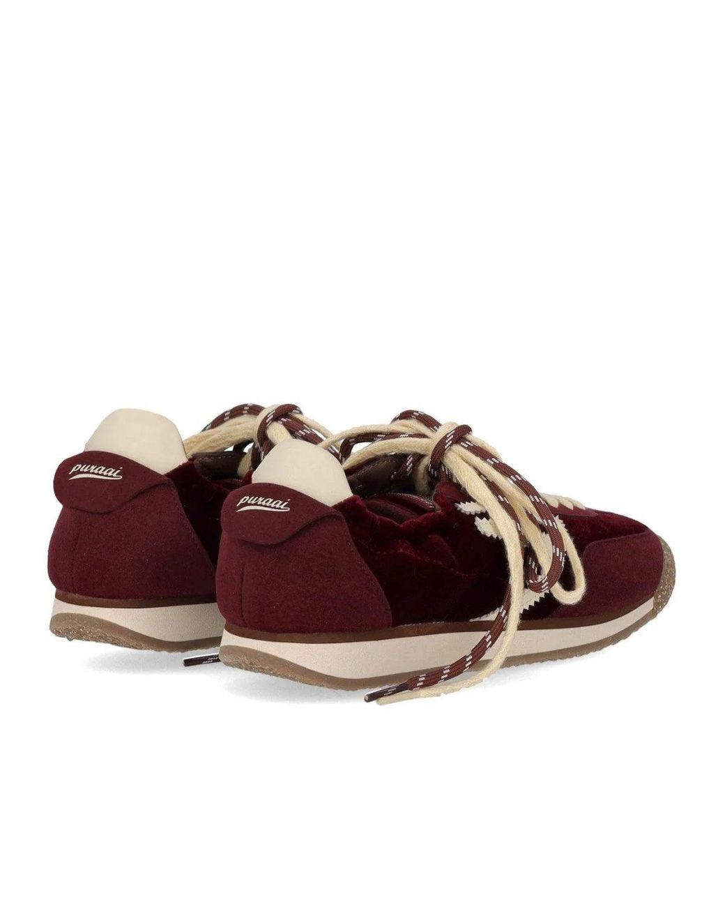 PURAAI Brown 6.02 Panther Velvet Wine Sneaker