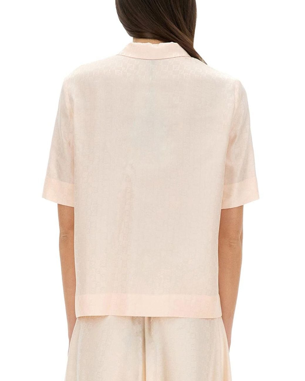 Fendi Natural Ff Silk Shirt