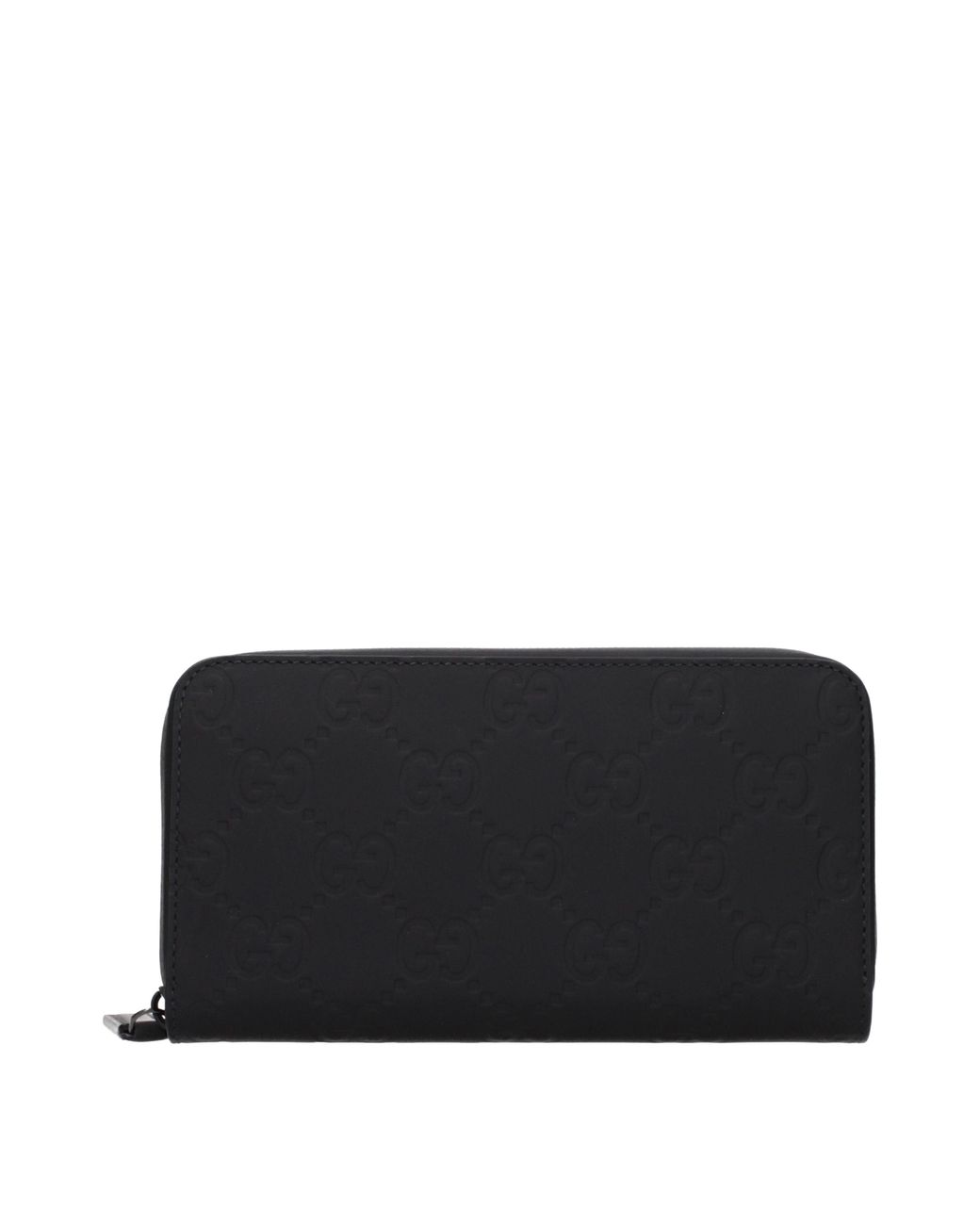 Gucci Black Wallet Rubberized Leather