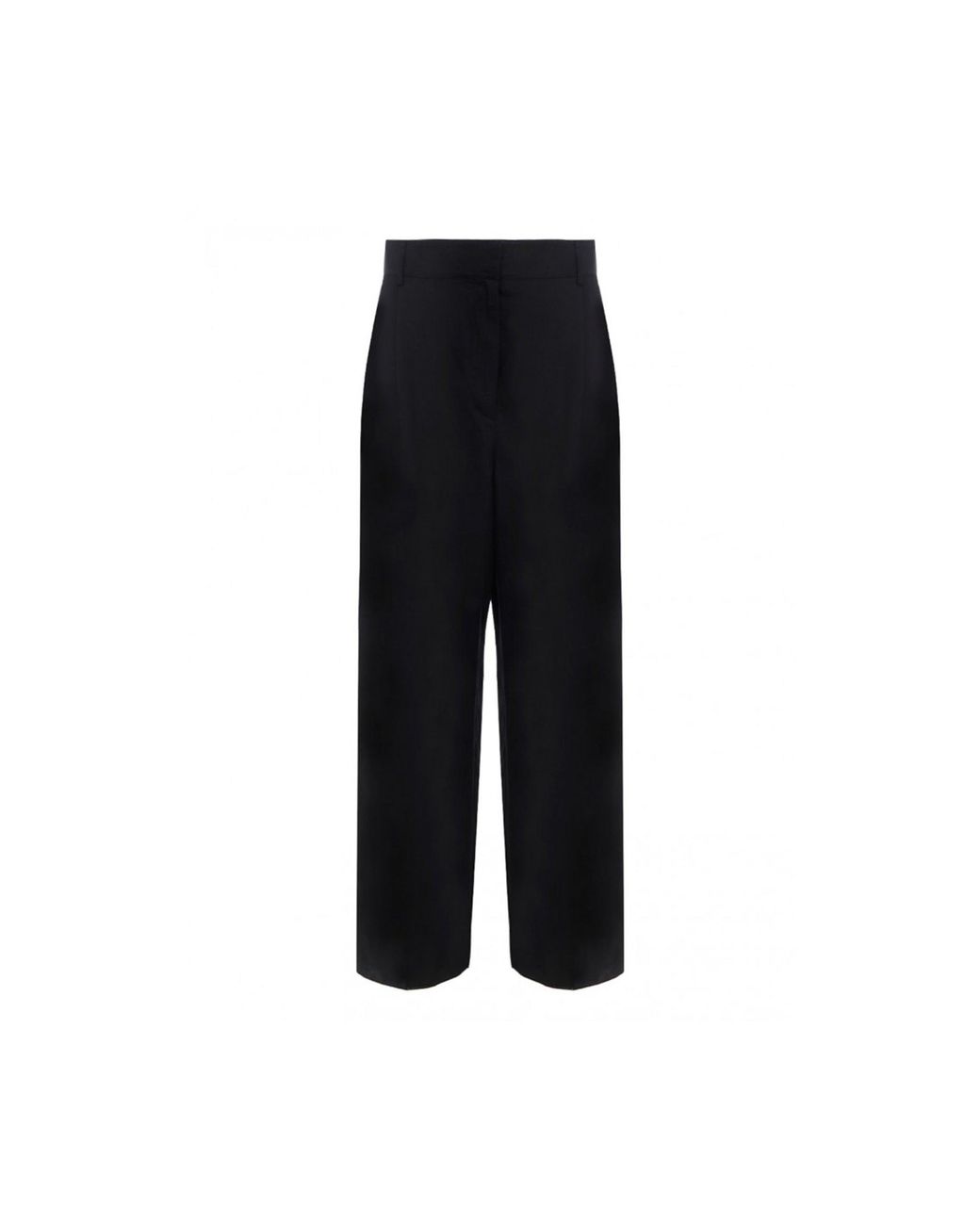 Ferragamo Black Silk And Linen Pants
