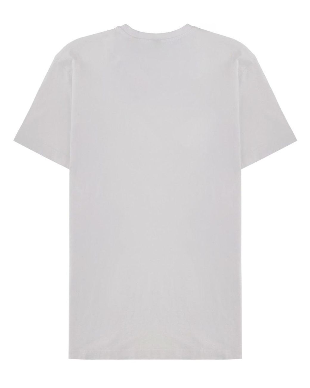 Aspesi White Graphic Crew Neck T-Shirt for men