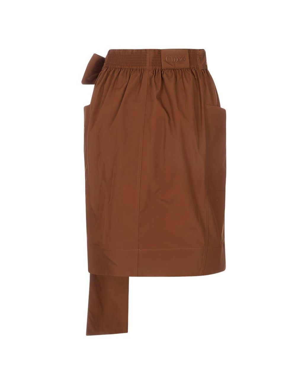 Chloé Brown Cotton Midi Skirt