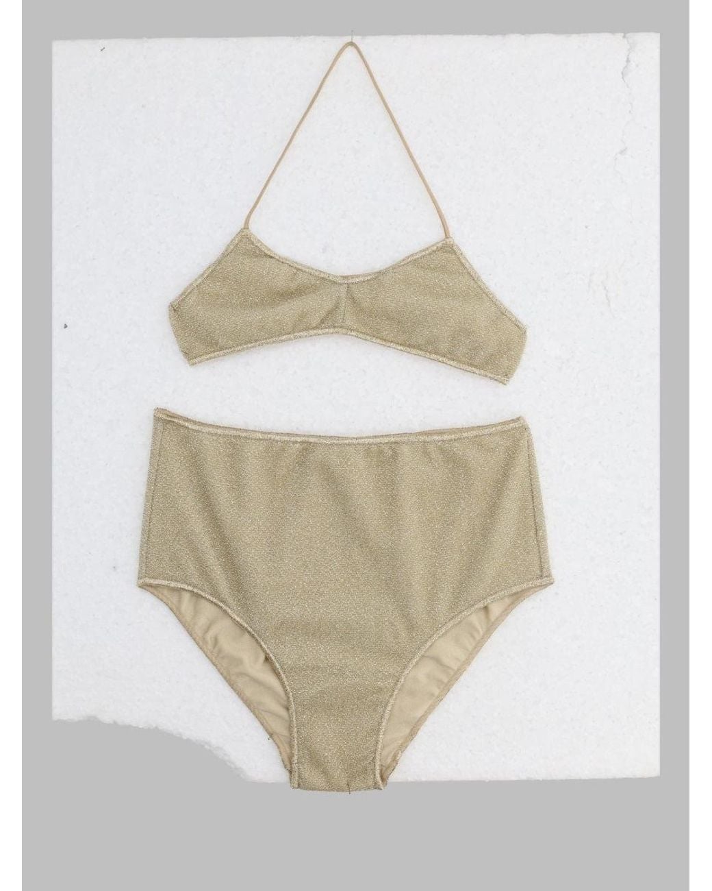 Oseree White Lumiere Bra High Waisted