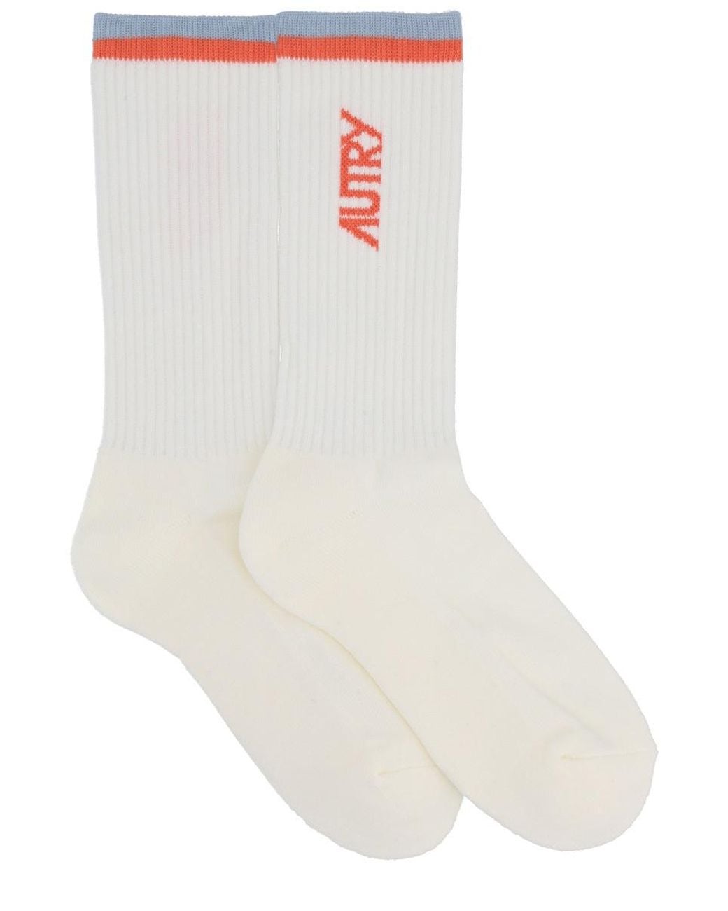Autry White Socks With Logo