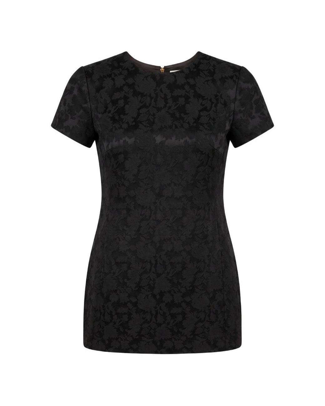 Saint Laurent Black Jacquard Mini Dress